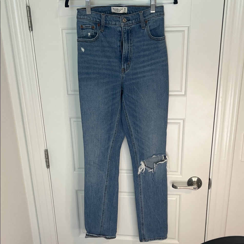 Abercrombie & Fitch Light Blue Slim Straight Leg Jeans